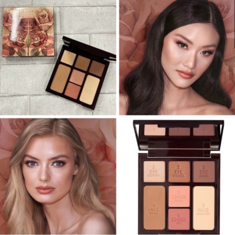 Charlotte Tilbury instant look in a palette stoned rose